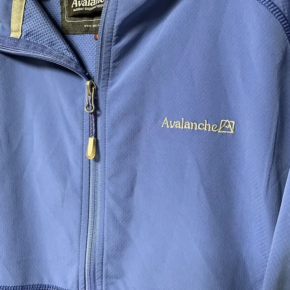 Avalanche Weather Shield Hooded Zip Front Jacket Water Resistant‎ Teal Sz L Blue